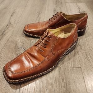 Stacy Adams Men’s Brown Leather Dress Shoes Size 11 M Lace Up